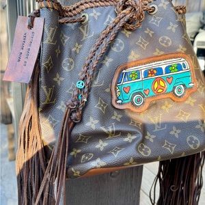 Authentic vintage Louis Vuitton handbag, upcycled.